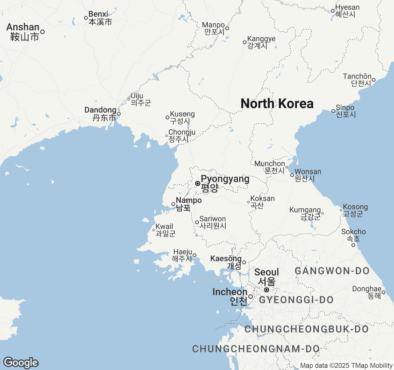 Map of Pyongyang